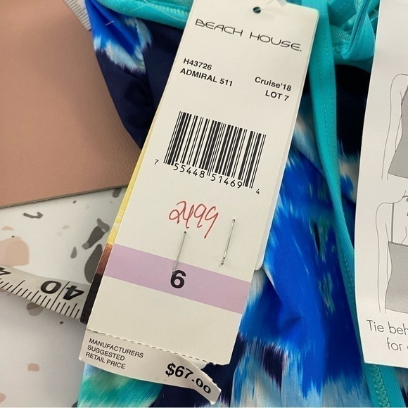 Beach House Mia Tankini Top in Admiral 511 Dark Navy Combo 6 - Picture 3 of 3